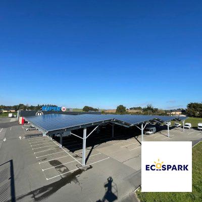 Ombrières Parking - Super U par Ecospark